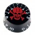 Musiclily Metric Size Plastic Speed Control Knobs for LP Style, Red Skull Black Body